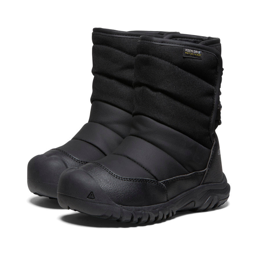 Little Kids' Puffrider Waterproof Winter Boot | Black/Steel Grey - Image 2