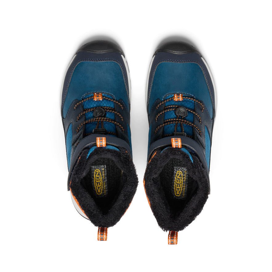 Big Kids' Skua Waterproof Winter Boot | Sky Captain/Gold Flame - Image 4