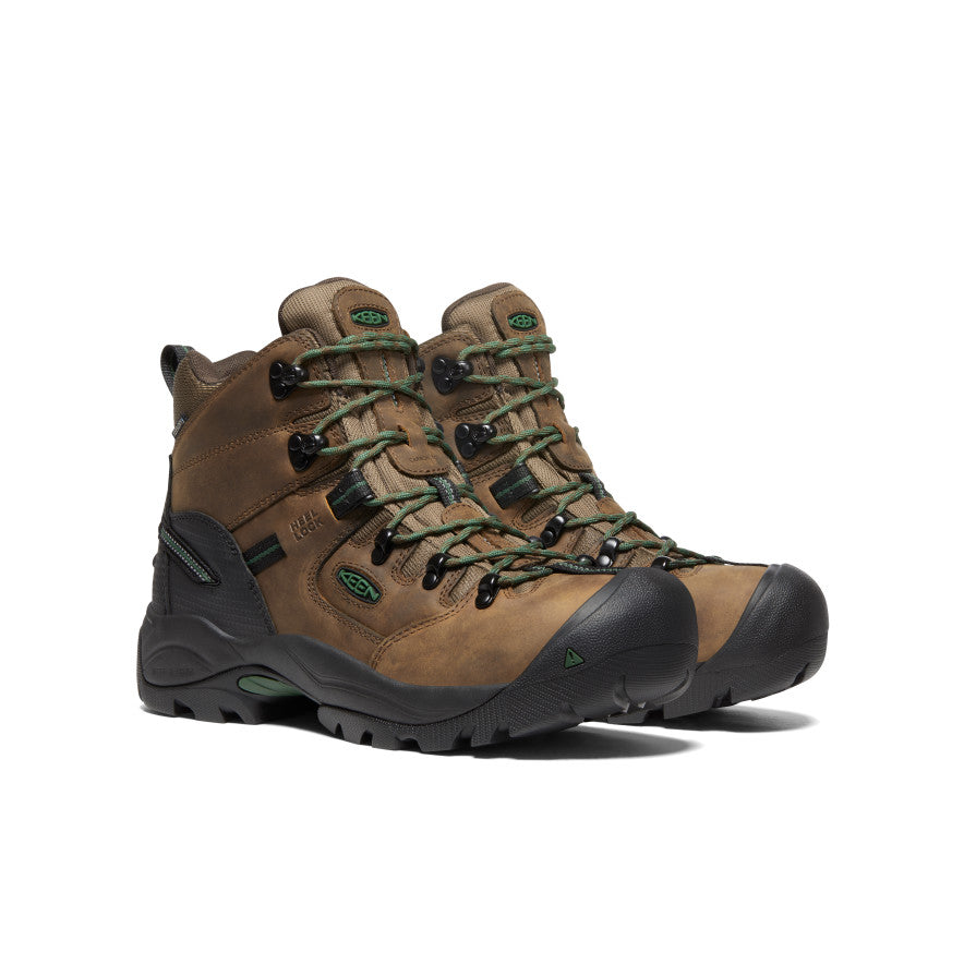 Men's Pittsburgh Energy 6 Waterproof Boot (Carbon Toe) | Cascade Brown/Greener Pastures - Image 2