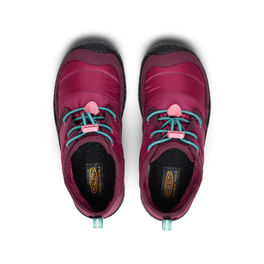 Big Kids' Howser II Waterproof Chukka | Beaujolais/Pool Blue - Image 4