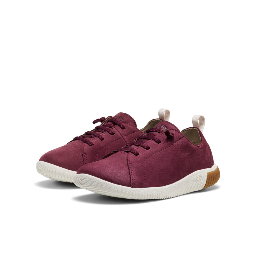 Big Kids' KNX Leather Sneaker | Fig/Star White - Image 2