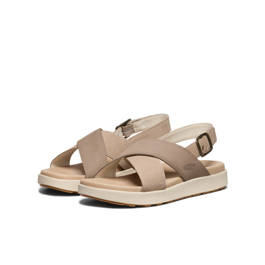 Women's Elle Luxe Cross Strap Sandal | Plaza Taupe/Brindle - Image 2