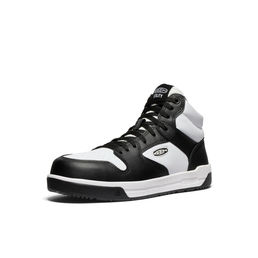 Men's Overton Mid Work Shoe (Carbon Toe) | Star White/Black - Image 3