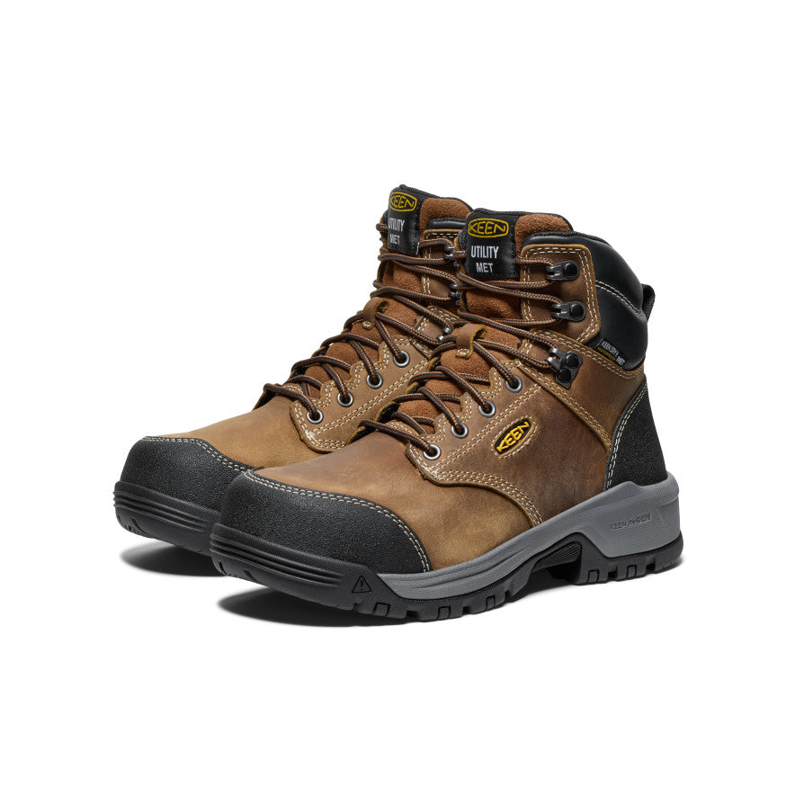 Women's Evanston 6 Waterproof Boot INT MET (Carbon Toe) | Bison/Black - Image 2