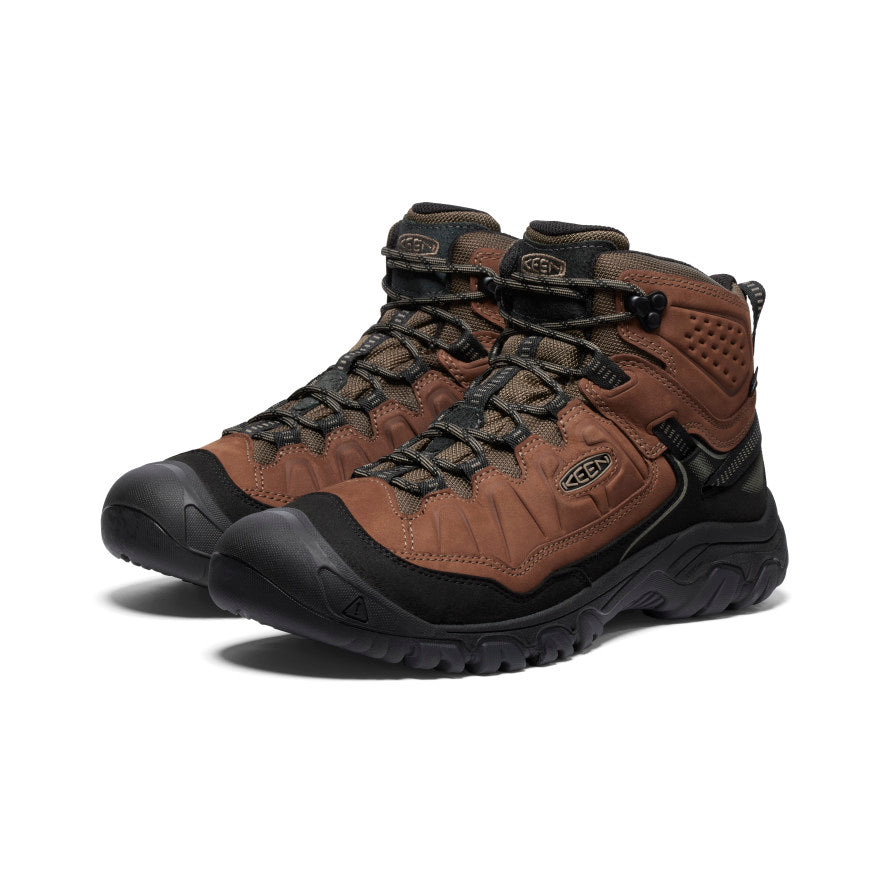 Men's Targhee IV Wide Waterproof Hiking Boot | Bison/Black - Image 2