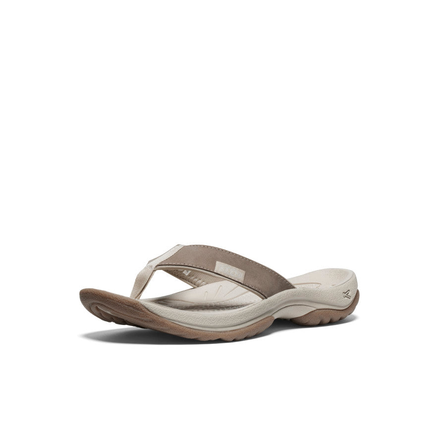 Women's Kona Leather Flip-Flop | Brindle/Silver Birch - Image 3