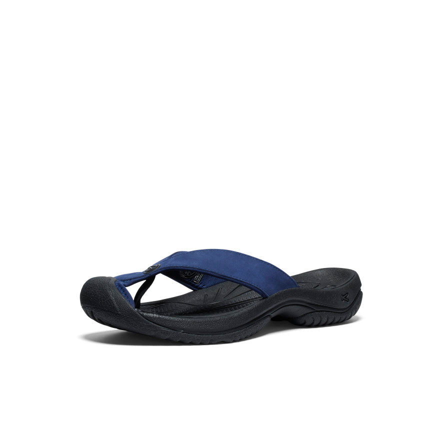 Men's Waimea Leather Flip-Flop | Naval Academy/Black - Image 3