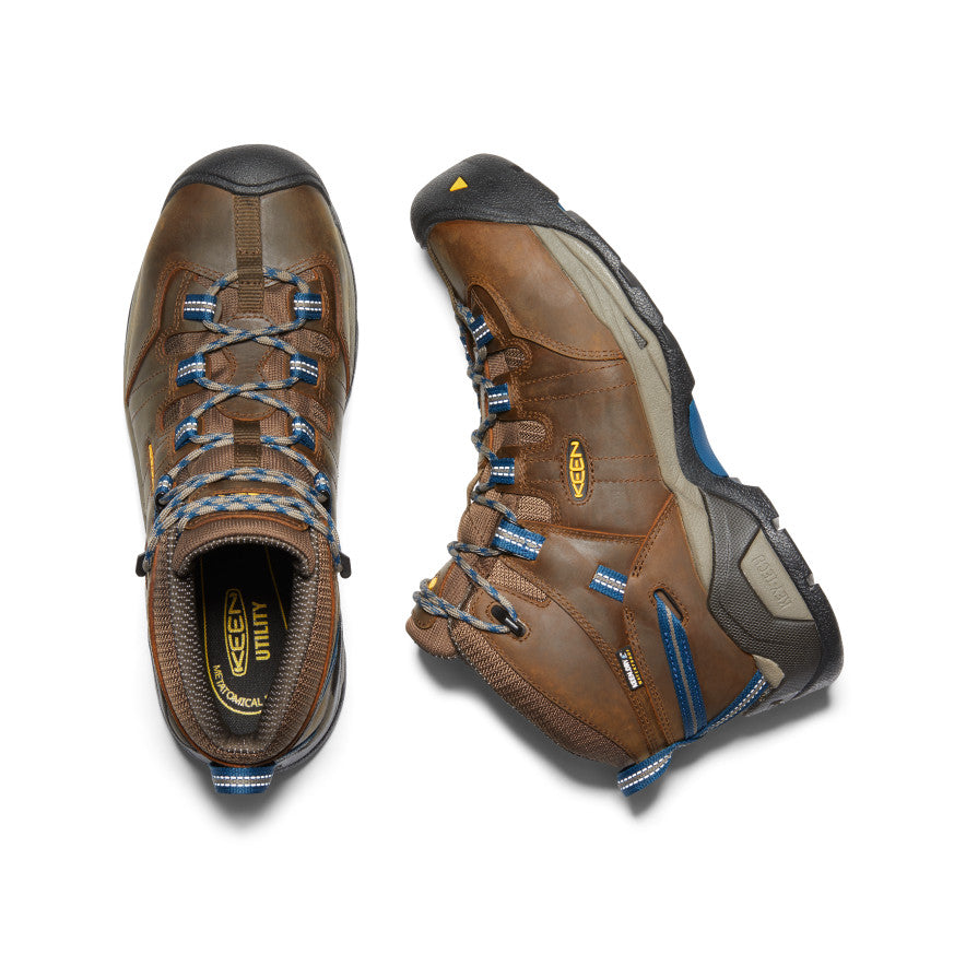 Men's Detroit XT Waterproof Boot (Steel Toe) | Cascade Brown/Orion Blue - Image 4